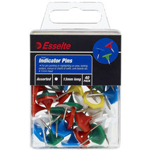 Esselte Indicator Pins 40pk 13x15mm (Assorted Colours) - $15.98