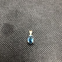 14Kt Gold London Blue Topaz Teardrop Necklace Pendant 1.07ct Natural - £134.94 GBP