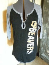 Black/Gray Women Medium Oregon State Beavers Tee Shirt - $8.59