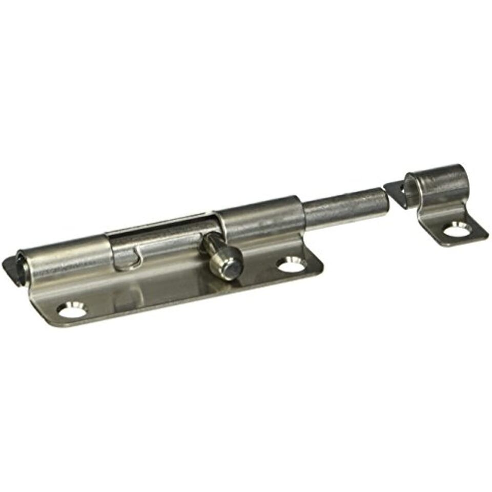 NATIONAL/SPECTRUM BRANDS HHI N348-284 4-Inch Stainless Steel Barrel Bolt - $22.01