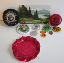 Vintage Lot of 11 Smokey Bear Yoyo, Puck, Ashtray, Postcard, Pins, Token ETC. - £30.04 GBP