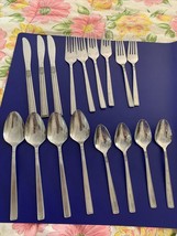 stainless  vintage Japan -knives Forks Spoons 17 Matching Pieces - $15.00