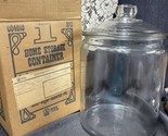 Vintage Anchor Hocking Glass Cookie Jar 2 Gallon in Box New Old Stock EUC - £45.93 GBP