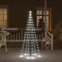 Christmas Tree on Flagpole Cold white 108 LEDs 70.9&quot; - $44.99