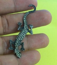 925 Sterling Silver Lizard Pin Brooch 4.5 Grams - £23.72 GBP