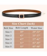 WOWOGO Women Reversible Waist Belt Black/Brown Gold Square Buckle Size 4... - €10,55 EUR