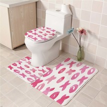 3Pcs/set Victoria&#39;s_Secret 07 Bathroom Toliet Mat Set Anti Slip Bath Mat... - $33.29+