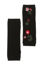 $138 Kate Spade New York In Bloom Fingerless Floral Rib Gloves, Black, O/S - $80.58