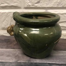 Vintage Majolica Style Frog Bamboo 4” Planter Vase - £26.75 GBP