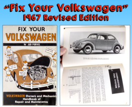 Fix Your Volkswagen by Jud Purvis Repair &amp; Maintenance Handbook HCDJ 1967 VW Go! - £17.71 GBP