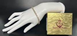 Premier Designs Jewelry Gold Tone Rhinestone S Link Bracelet 7.5&quot; SKU PD105 - £25.94 GBP