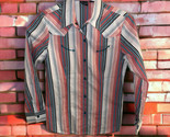 Cruel Girl Medium M /8 Shirt Snap Up Long Sleeve Western Striped White T... - $22.76