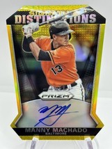 2015 Manny Machado Prizm Signatures Die-Cut GOLD REFRACTOR on card Auto  #4/10 - £191.12 GBP