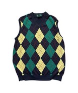Brooks Brothers Sweater Vest Men&#39;s Size XL Golf Silk Blend Argyle Blue S... - $313.38 MXN