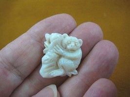(O-220) little Koala bear 12 carat White Coober Pedy opal carved I love ... - £193.31 GBP