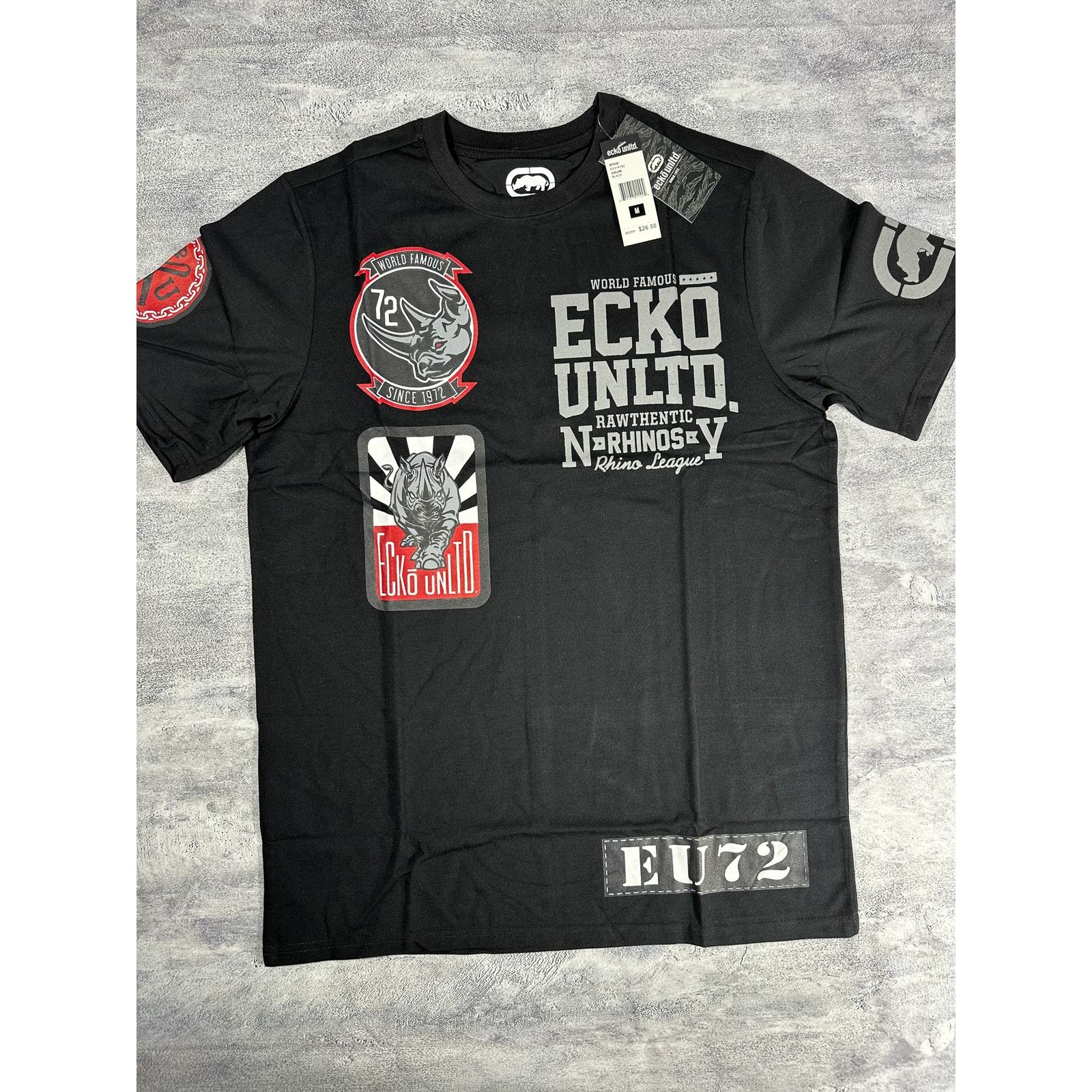Ecko UNTLD Rhino Graphic Black T-Shirt~M, L, XL, XXL, 3XL~
