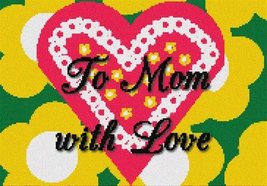 Pepita to Mom with Love Needlepoint Canvas - $45.00+