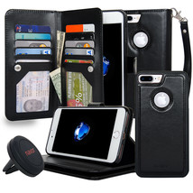 NAVOR Car Mount AND iPhone 7 Plus Case Magnetic Detachable Wallet Case - $22.50+
