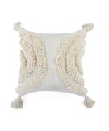 Soft Cotton Embroidery Cushion Cover With Tassels 18x18&quot; - £39.50 GBP