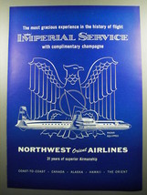 1957 Northwest Orient Airlines Ad - The most gracious experience in the history  - £14.50 GBP