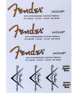 30 - Fender Jaguar  Headstock Logo STICKER org - $8.15 CAD