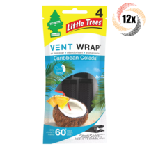12x Packs Little Trees Vent Wrap Car Air Freshener | Caribbean Colada Scent - £31.74 GBP