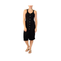 Miken Juniors&#39; Midi Button-Front Swim Cover-up Dress Black Size XS New - $17.77
