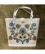 VTG Mod 1960s Bejeweled Purse Handbag Wooden Bottom Enid Collins Style - $61.54 CAD