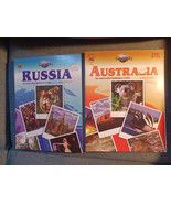 2 Living Geography Books Russia Australia By Merle Davenport 1998 Middle... - $24.75