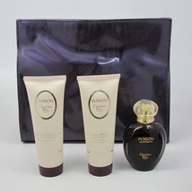 Poison By Christian Dior 4 Pc Set: 1.7 Oz Edt Spray, Lotion,Gel &amp; Bag Vintage - £158.26 GBP