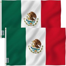 Anley Pack of 2 Fly Breeze 3x5 Ft Mexico Flag - Mexican MX National Flags - £8.49 GBP