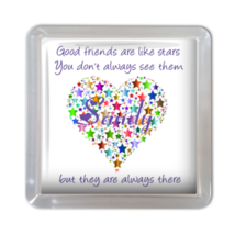 Friendship Coaster Personalised gift Good friends are like stars Friends... - $6.13