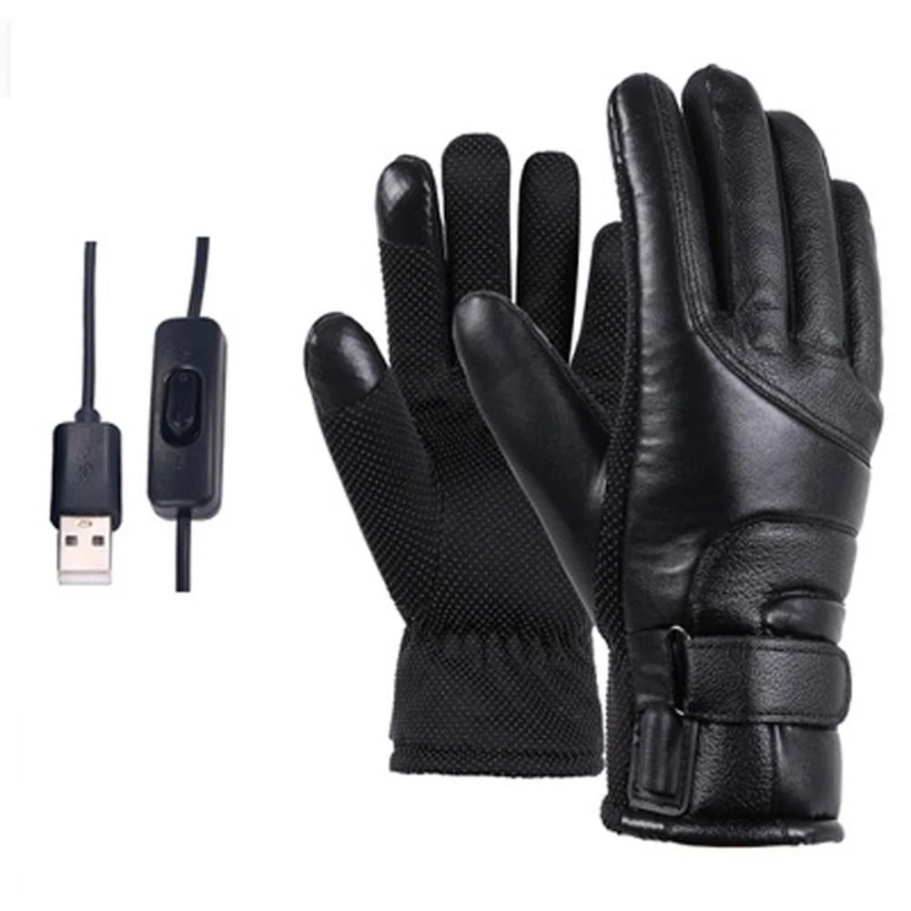 Men Heated Gloves Rechargeable USB Hand Warmer Electric Heating Gloves Winter Cy - £482.46 GBP