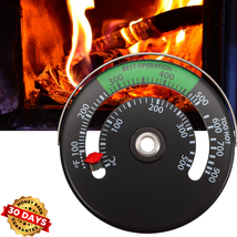 Wood Stove Thermometer Magnetic Stove Pipe Oven Temperature Gauge Pellet... - $12.82