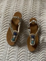 NWOT Beaded Sandals Size 8  - £27.13 GBP
