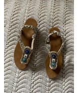 NWOT Beaded Sandals Size 8  - £27.37 GBP