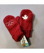Vancouver 2010 Winter Olympics Youth Young Adult Red Mittens Size One NWT - $218.24 MXN