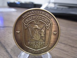 Englewood Cliffs Fire Department NJ 100th Anniversary Challenge Coin #527R - £22.50 GBP