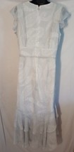 Tommy Hilfiger Women&#39;s Size 8 High/Low Gray Paisley Midi Ruffle Dress - £20.13 GBP