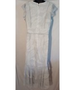 Tommy Hilfiger Women&#39;s Size 8 High/Low Gray Paisley Midi Ruffle Dress - £19.88 GBP