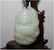 2.4&quot; China Certified Nature Hetian Nephrite Jade Laughing Buddha Pendant... - £101.08 GBP