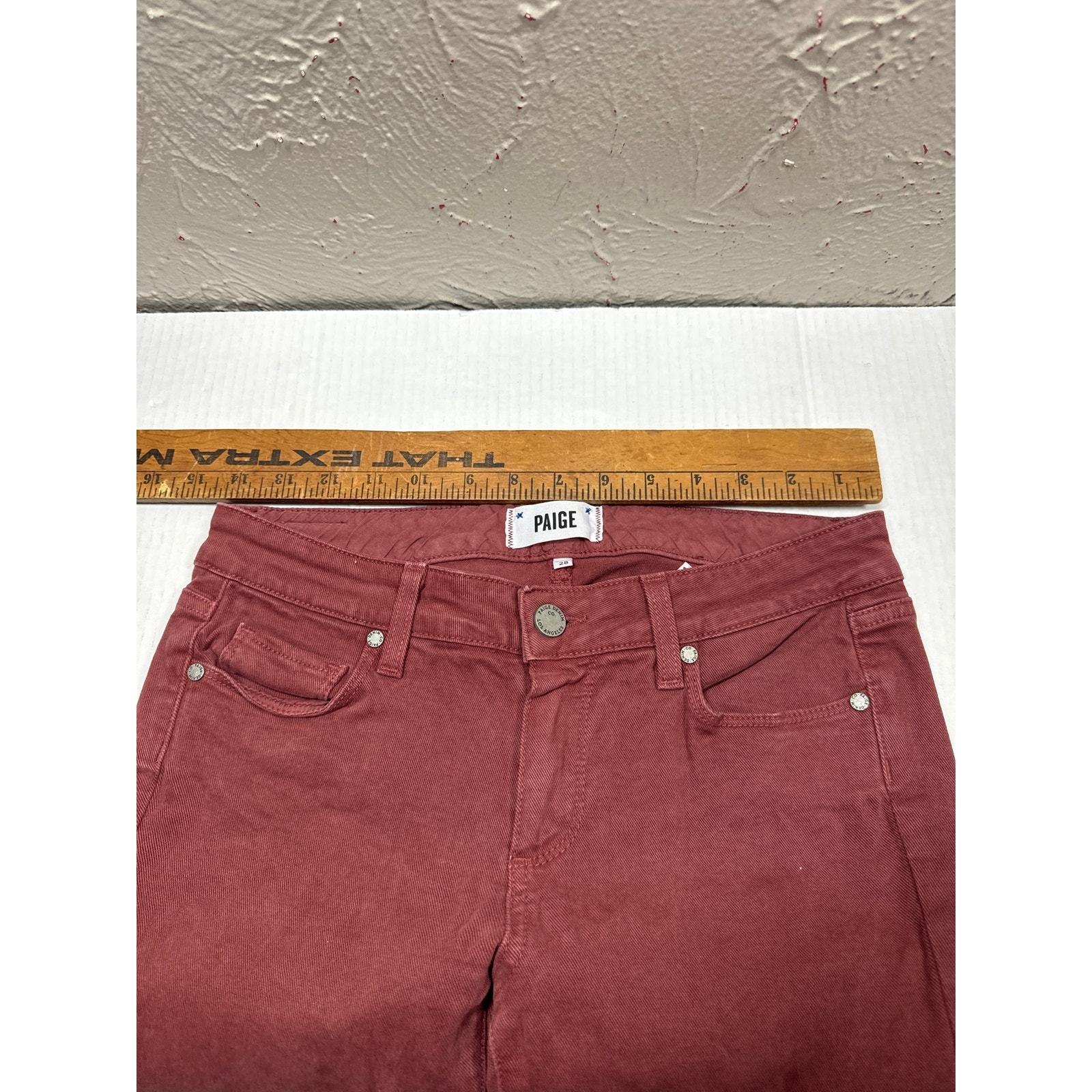 Paige Skyline Skinny Red Jeans Stretch Made in USA Womens Size 28 Item image 2