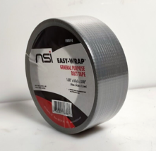 NSI Easy-Wrap EWDT-8 Economy General Purpose Cloth Duct Tape 2 in. x 55 ft. Gray - £9.95 GBP