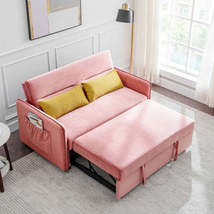 Sofa Compact Soft Velvet Sofa Bed Pull-out Sleeper - £1,058.66 GBP
