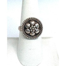 925 Sterling Silver Flower Design Ring Size 8 Sky - £31.30 GBP