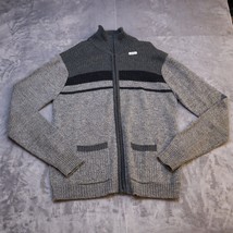 Jean Michaund Sweater Jacket Men XL Gray Knit Full Zip Up Coat Outdoor M... - £20.46 GBP