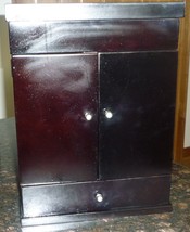 Black Jewelry Trinket Box Multi Compartment Armoire - £17.58 GBP