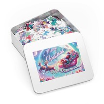 Jigsaw Puzzle in Tin, Christmas, Santa, Personalised/Non-Personalised, awd-207,  - £28.22 GBP+