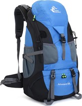 Bseash 50L Hiking Backpack, Water Resistant, Light Blue - No Shoe Compar... - £32.36 GBP