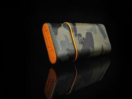 Brizard and Co  3 Cigar Case in  Camouflage Leather NIB image 5